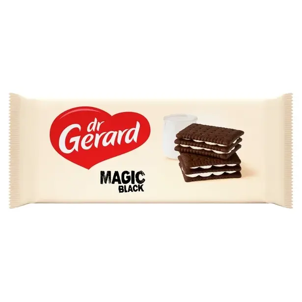 Печиво шоколадне з кремовою начинкою Magic Black dr.Gerard 144г