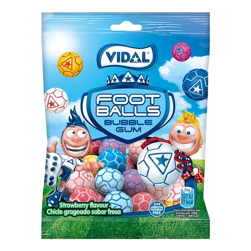 Жувальна гумка Без глютену Футбол ТМ VIDAL Foot Balls 90г Іспанія
