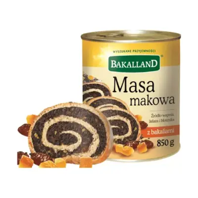 Макова маса з родзинками й апельсином Bakalland Польща 850г