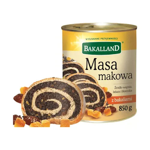 Макова маса з родзинками й апельсином Bakalland Польща 850г