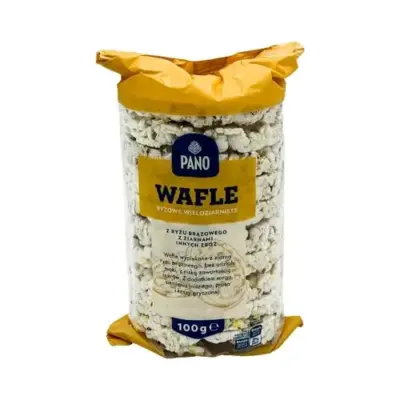 Рисові хлібці без глютену з коричневим рисом і злаками Pano Wafle 100 г