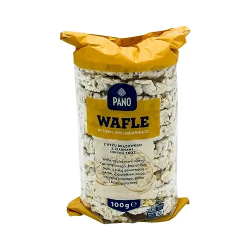 Рисові хлібці без глютену з коричневим рисом і злаками Pano Wafle 100 г