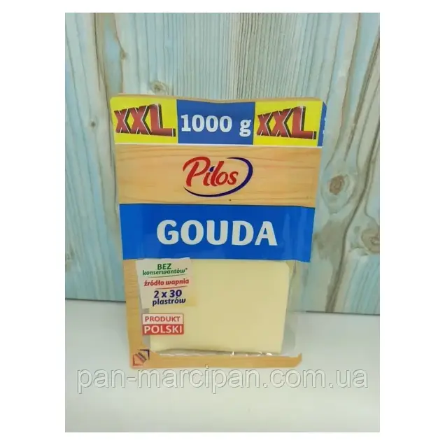 Сир слайсами Гауда без консервантів Pilos Gouda 500 г Польща