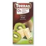 Шоколад без цукру Torras білий з шматочками ківі Іспанія 75г