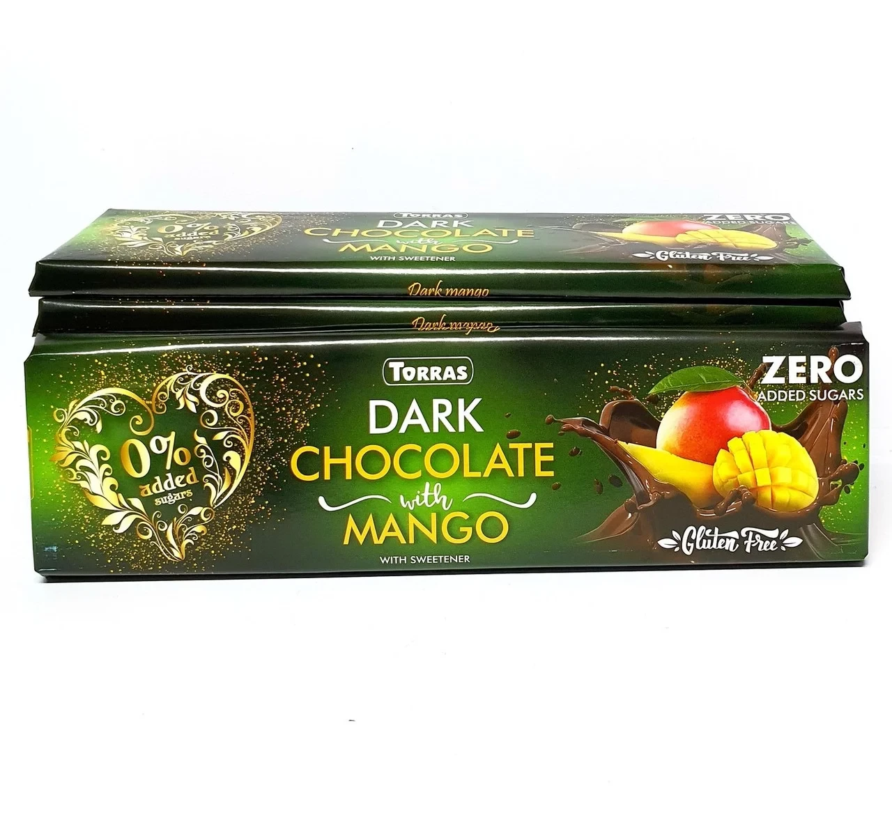 Шоколад чорний із манго без цукру та глютену Торрас Torras Zero Dark Mango 250 г Іспанія