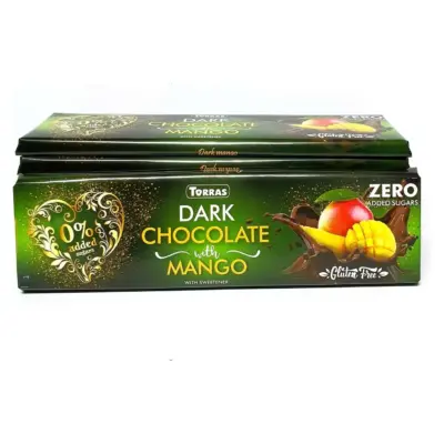Шоколад чорний з манго без цукру і глютену Торрас Torras Zero Dark Mango 250 г Іспанія