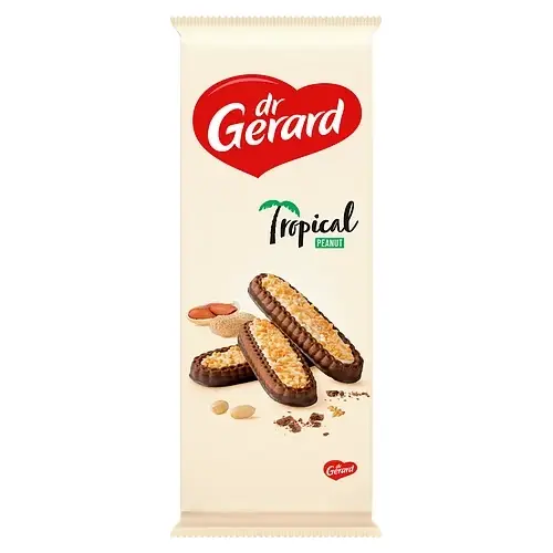 Печиво Tropical з кремовою начинкою та горіхами dr.Gerard 180г