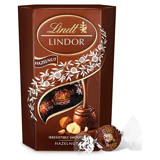 Цукерки шоколадні з лісовим горіхом Lindt Lindor Hazelnut 500 г Швейцарія
