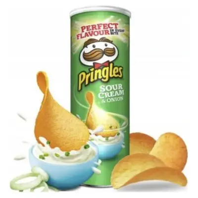 Чипси сметана та зелена цибуля Pringles Sour cream & Onion,130 г