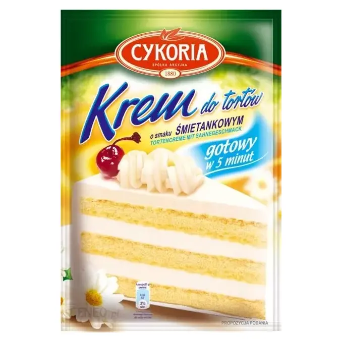 Крем для тортів Смертанковий Cykoria Krem do tortcow o smaku smietankowym 100 г Польща