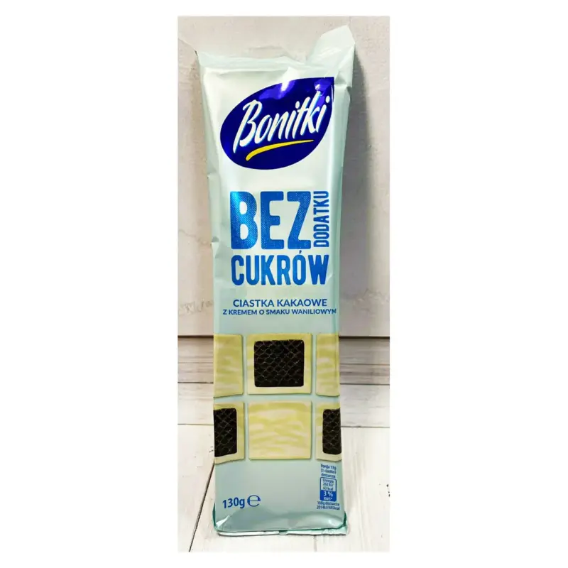 Печиво без цукру з ванільним кремом Bonitki smaku waniliowym 130 г Польща