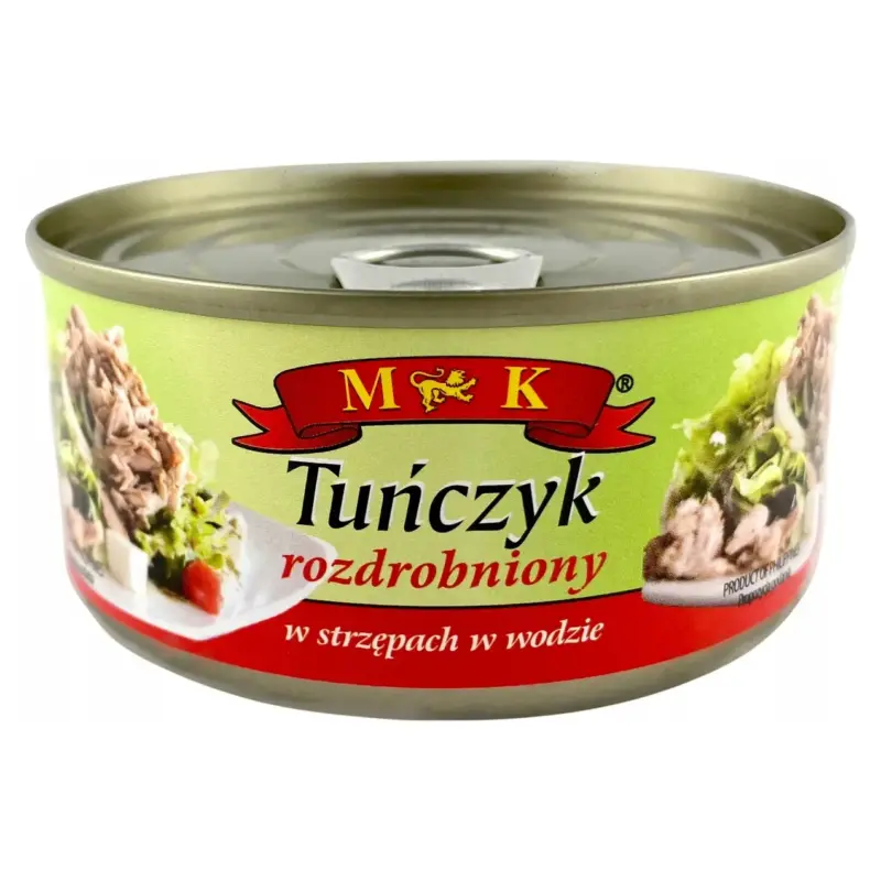 Тунець подрібнений для салату M&K Tunczyk Rozdrobniony w wodzie Польща 170г