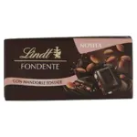Шоколад чорний із підсмаженим мигдалем Lindt fondente con mandorle tostate 100 г Швейцарія