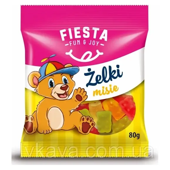 Желейні цукерки Zelki Fiesta ведмедики Польща 80г