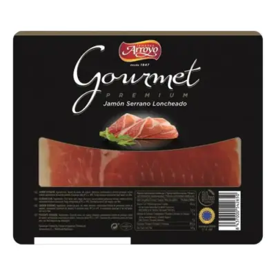 Хамон нарізка БЕЗ ГЛЮТЕНУ JAMON SERRANO Gourmet Arroyo 150г Іспанія