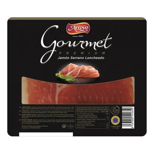 Хамон нарізка БЕЗ ГЛЮТЕНУ JAMON SERRANO Gourmet Arroyo 150г Іспанія