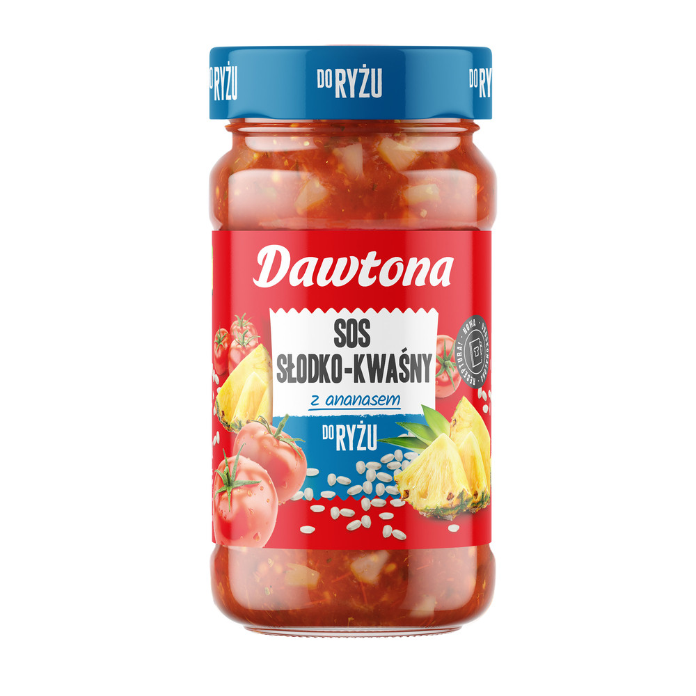 Соус кисло-солодкий з ананасом до рису Dawtona Slodko-Kwasny Польща 550г