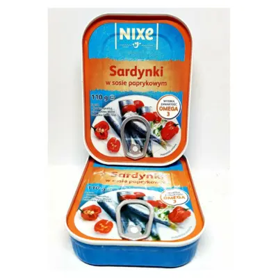 Сардинки в перцевій соусі NIXE Sardynki w sosie paprykowym 110г Польща