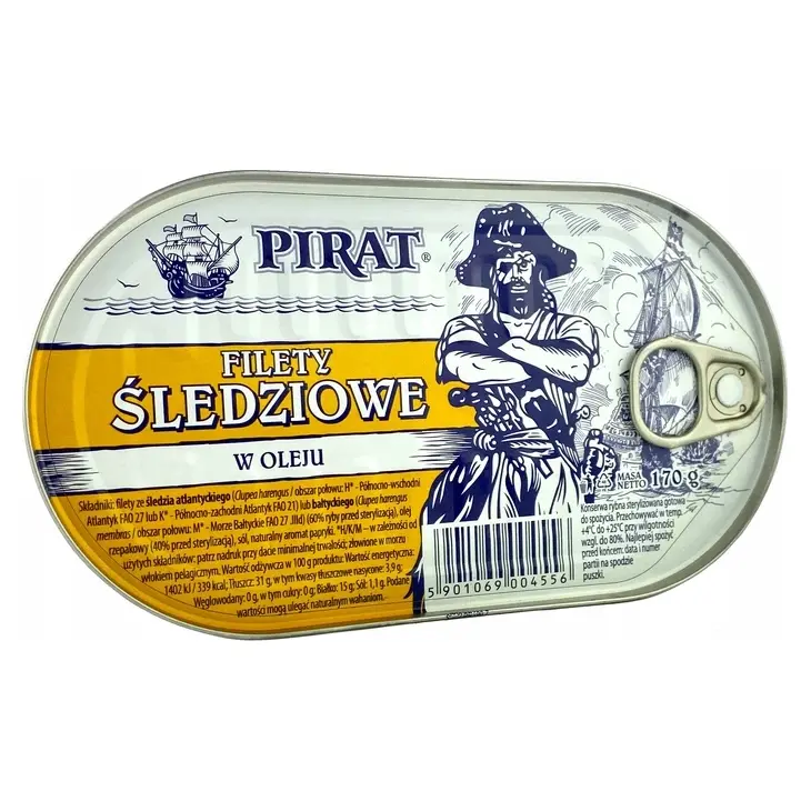 Філе оселедця в олії Pirat Filety śledziowe w oleju 170г Польща