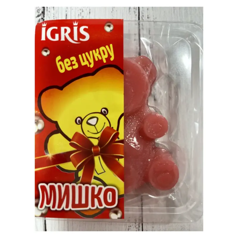 Мармелад БЕЗ ЦУКРУ зі смаком Малини “Мишко” IGRIS 100г