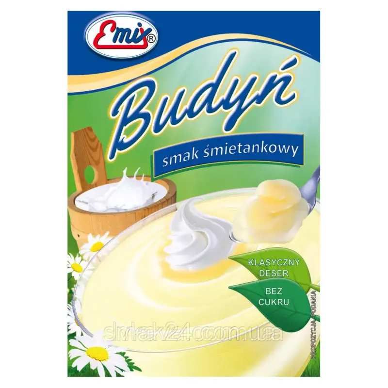 Пудинг зі зливним смаком БЕЗ САХАРА Emix Budyn Польща 40г