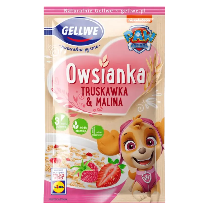 Вівсянка Полунично-Малинова PAW PATROL Gellwe Owsianka 42 г Польща