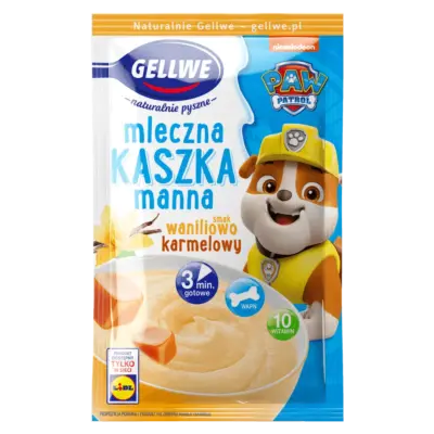 Манна Кашка з Ванільно-Карамельним смаком з вітамінами PAW PATROL Gellwe Kaszka 50г Польща