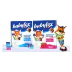 Шоколад молочний білий смугастий BabyFox 12 шт. 90г