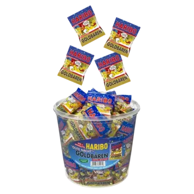 Желейні цукерки Золоті мінімішки Haribo Goldbaren (фруктовий мікс) 10 г Німеччина