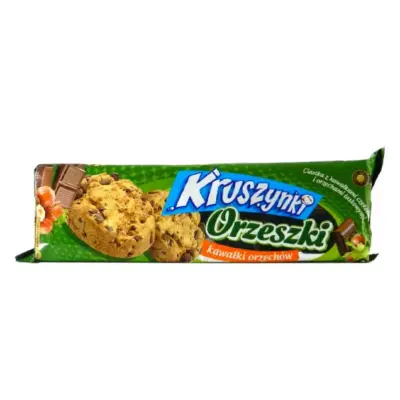 Печиво зі шматочками горіха Kruszynki Orzeszki 225 г Польща