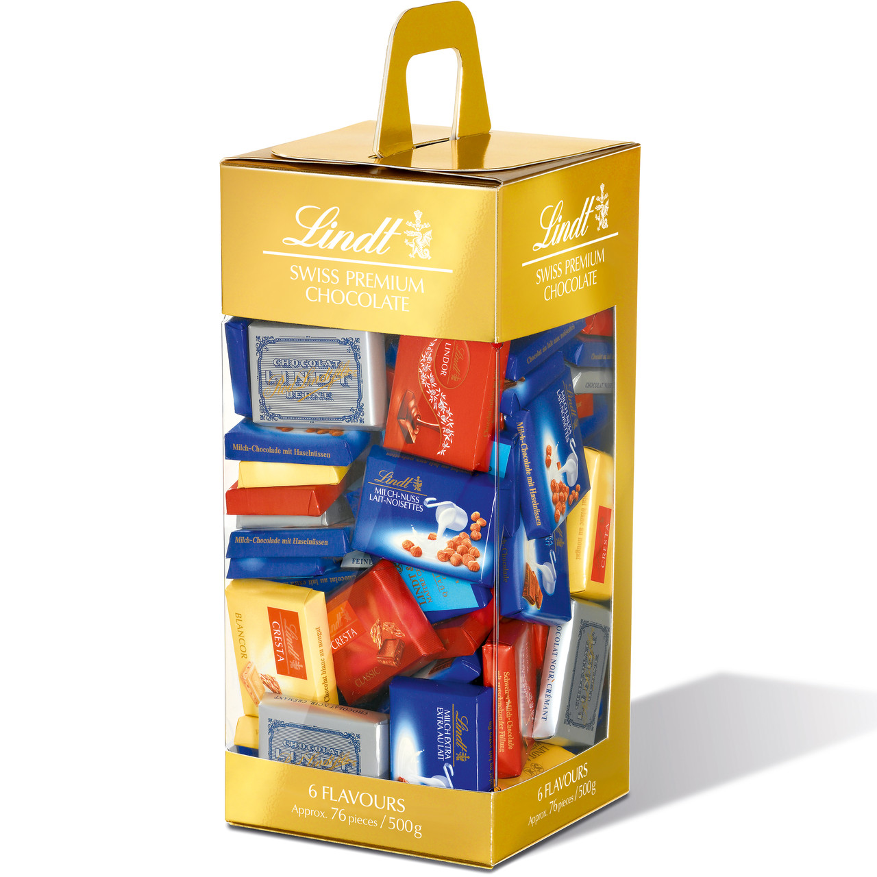 Швейцарські шоколадки Асорті Lindt Swiss Premium 6 видів 1 кг (155шт) Швейцарія