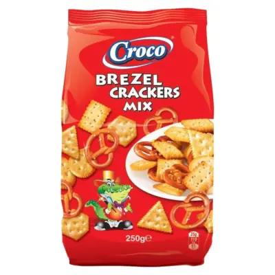 Асорті крекерів і кренделів Croco Brezel Crackers Mix 250 г Румунія