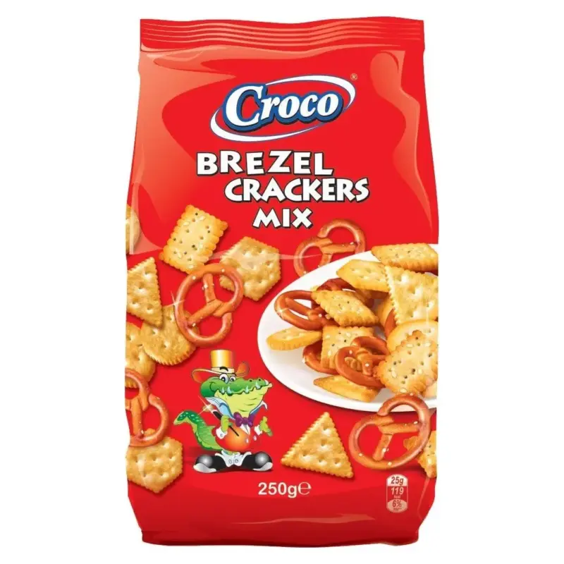 Асорті крекерів і кренделів Croco Brezel Crackers Mix 250 г Румунія