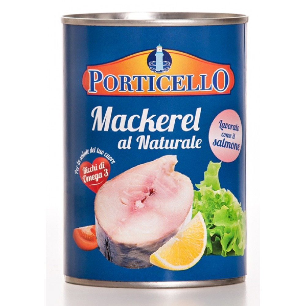 Макрель у власному соку Porticello Mackerel al Naturale 425 г Італія