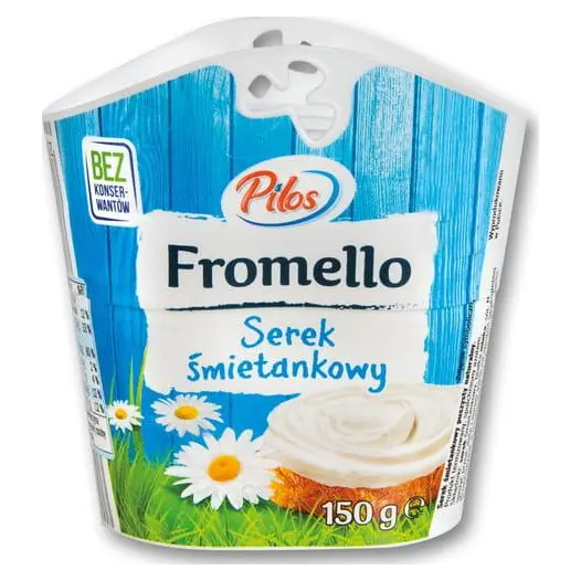 Сир-крем сирний БЕЗ КОНСЕРВАНТІВ (сирне намазка) сміттєвий Pilos Fromello Польща 150 г