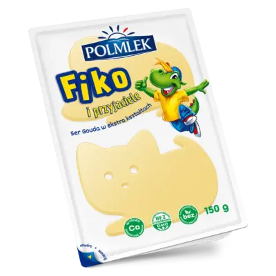 Сир дитячий БЕЗ КОНСЕРВАНІВ Fiko i przyjaciele (Фіко та друзі) Gouda Польща 150г