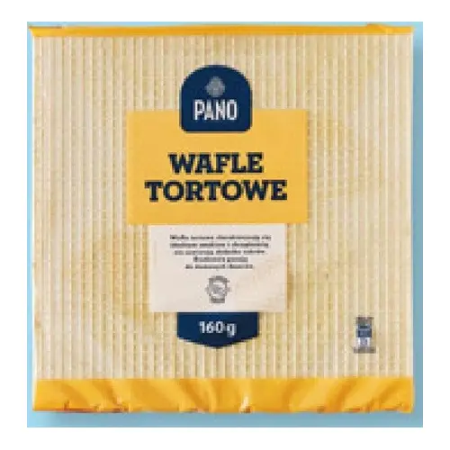 Вафлі для торта Pano Wafle Tortowe 160 г Польща