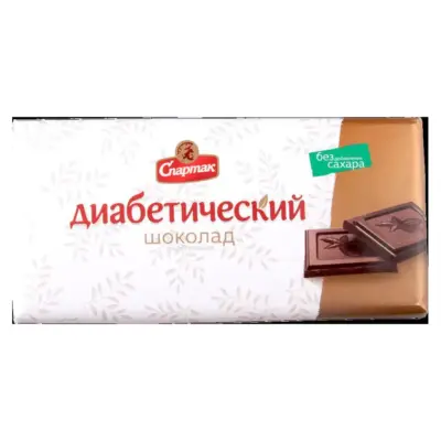 Шоколад діабетичний «Спартак» гіркий із ізомальтом Білорусь 90 г