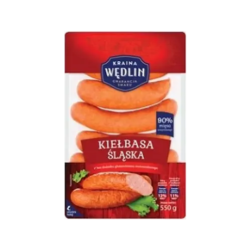 Ковбаса свиняча Kraina Wedlin Kielbasa Slaska — Сілезька, 550 г Польща