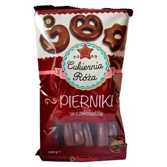 Пряник в темном темном Cukiernia Roza, PIERNIKI w Czekoladzie, 500 г