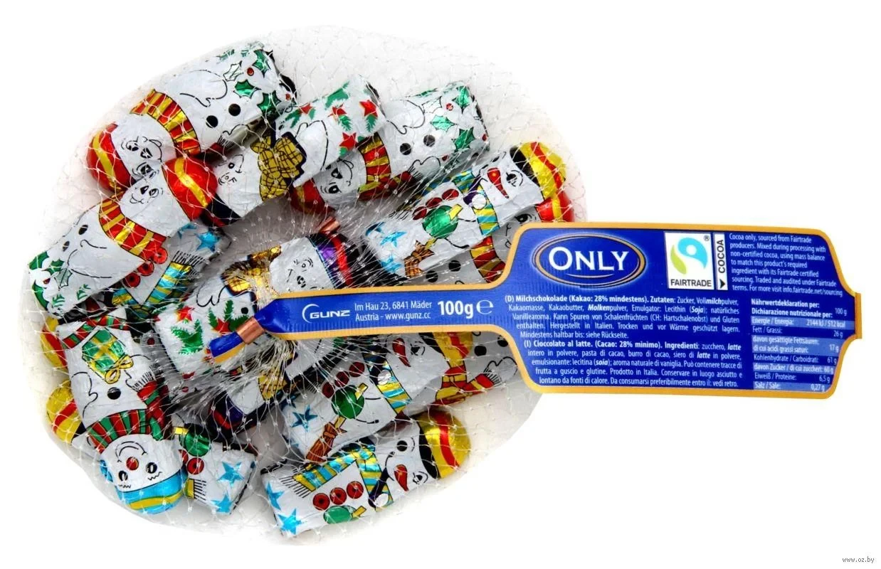 Шоколад молочний Сніговики Only Австрія 85 г