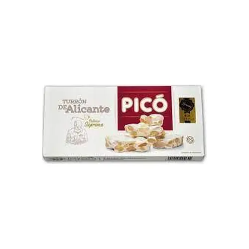 Білий туррон із мигдалем і медом БЕЗ ГЛЮТЕНА PICO Turron De Alicante 150 г Іспанія