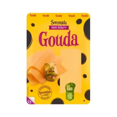 Сир напівтвердий БЕЗ ЛАКТОЗИ, БЕЗ КОНСЕРВАНІВ Serenada Gouda Ser Zolty 135 г Польща