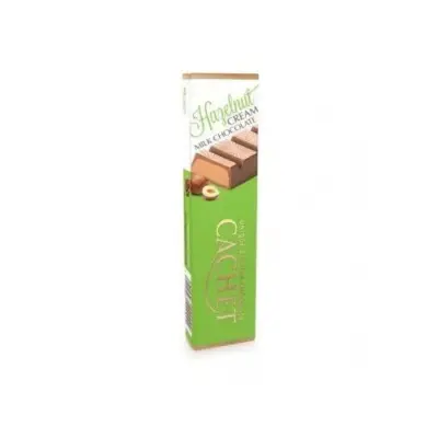 Шоколад молочний з кремом з лісового горіха Cachet Hazelnut 75г Бельгія