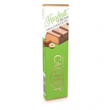 Шоколад молочний з кремом з лісового горіха Cachet Hazelnut 75г Бельгія