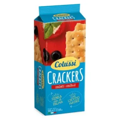 Крекери салатні солоні Colussі Crackers salati-salted 500г Італія