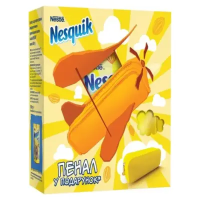 Какао Nestle Nesquik + ПЕНАЛ У ПОДАРУНОК 455 г (380 г + 75 г) г ж,б Швейцарія