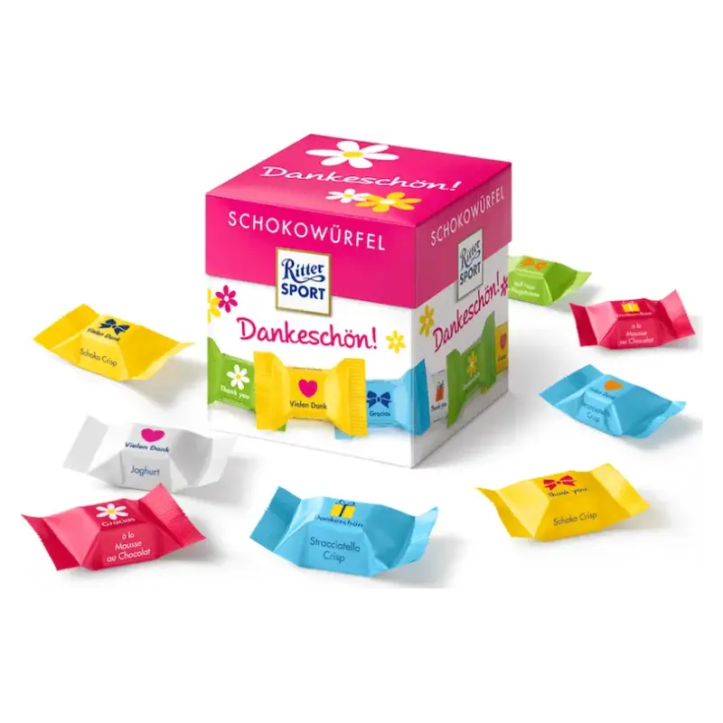 Міні-шоколад Ritter Sport 5 смаків Schokowurfel 192 г (24шт) Німеччина