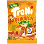 Желейні цукерки Без лактози, Без глютену Персикові кільця Trolli Pfirsichringe Німеччина 200 г