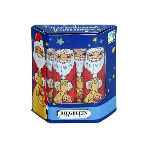Шоколадні Санта-Клауси Riegelein Santa Clauses (10 шт.х12,5 г) 125 г Німеччина